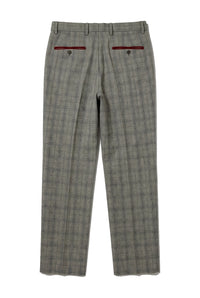 Andrew - Pantaloni a quadri grigi da uomo