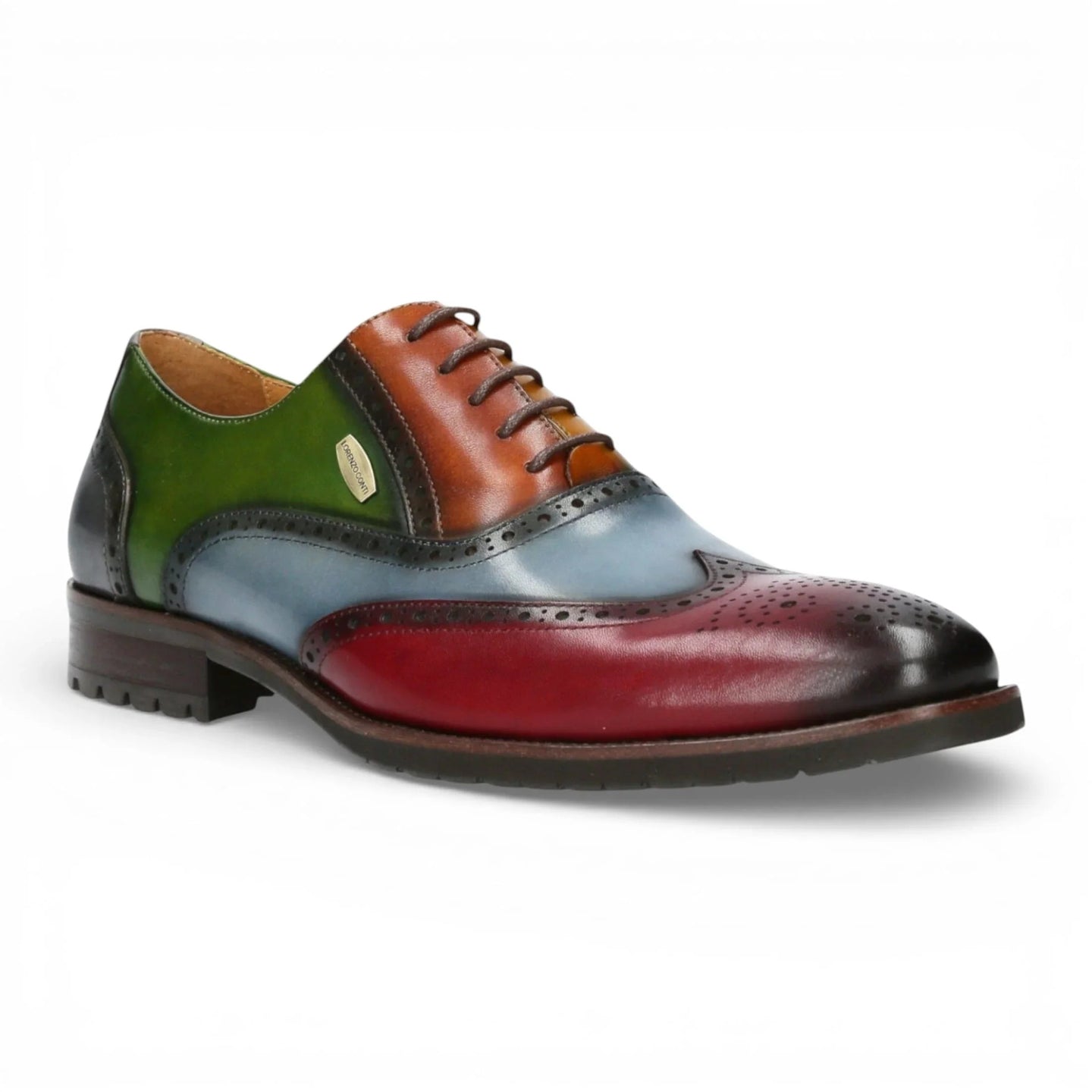 Antonin 01 - Scarpe Oxford da uomo in pelle nera e bordeaux
