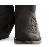 Mens Cowboy Boots Pointed Black Brown Grinders Arizona Real Leather Western Cuban