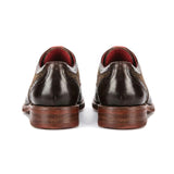 Arlo - Scarpe brogue da uomo in pelle marrone e tweed