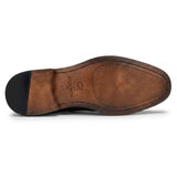 Arlo - Scarpe brogue da uomo in pelle marrone e tweed