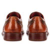 Arlo - Scarpe brogue da uomo in tweed color cuoio