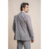 Arriga - Men's Grey Blue Check Blazer