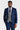 Abito blu navy Arthur con gilet in tweed grigio Harris a contrasto