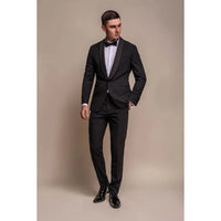 Aspen - Men's Black Tuxedo 2 Piece Wedding Suit