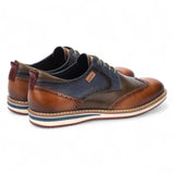Avila - Brogue in pelle con lacci color brandy da uomo