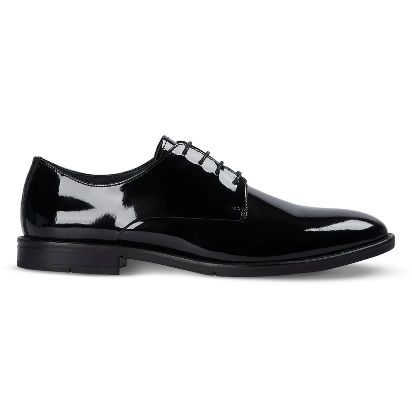 Beaumont - Scarpe Derby da uomo in pelle verniciata nera