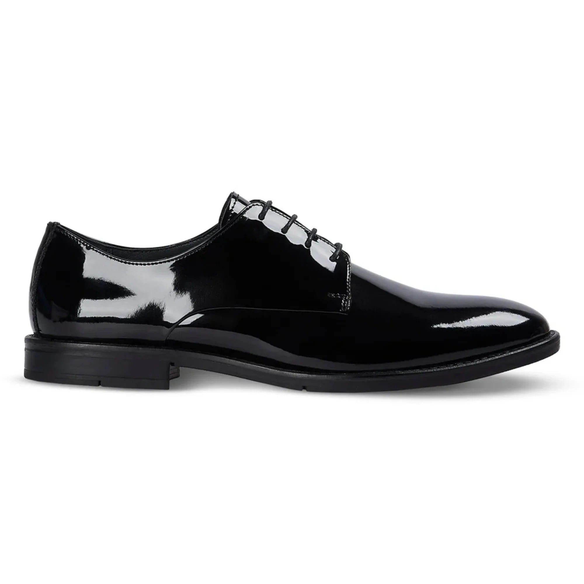 Beaumont - Scarpe Derby da uomo in pelle verniciata nera