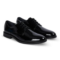 Beaumont - Scarpe Derby da uomo in pelle verniciata nera