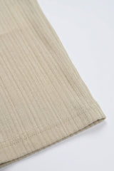 T-shirt classica da uomo a coste beige