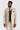 Abito beige Belmont con gilet in tweed verde Harris