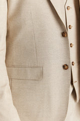 Belmont - Blazer beige su misura da uomo