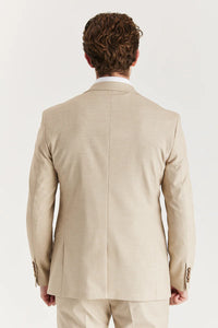Belmont - Blazer beige su misura da uomo