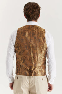 Belmont - Gilet su misura beige da uomo