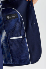 Belmont - Abito da sposo classico a tre pezzi blu navy per uomo