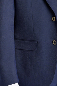 Belmont - Blazer da uomo blu navy dal taglio sartoriale