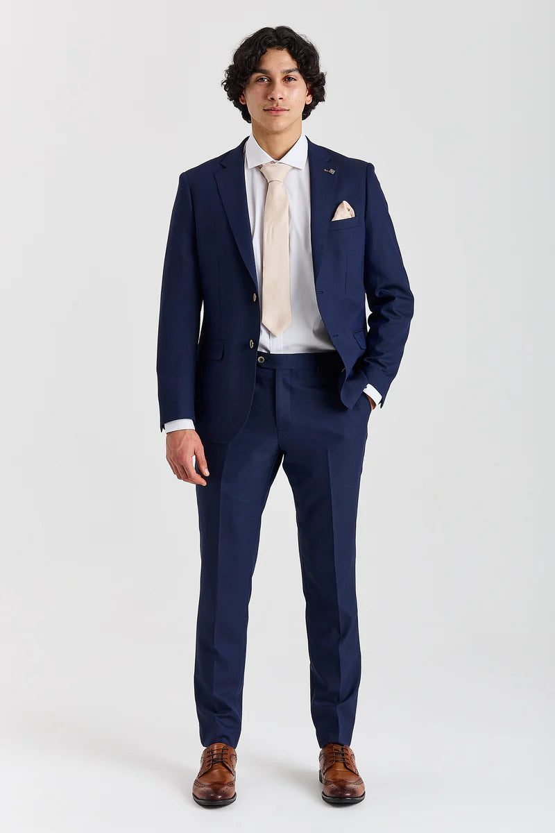 Belmont - Blazer da uomo blu navy dal taglio sartoriale