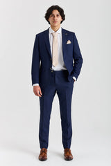 Belmont - Blazer da uomo blu navy dal taglio sartoriale