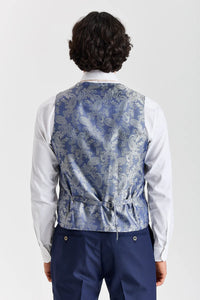 Belmont - Gilet da uomo blu navy dal taglio sartoriale