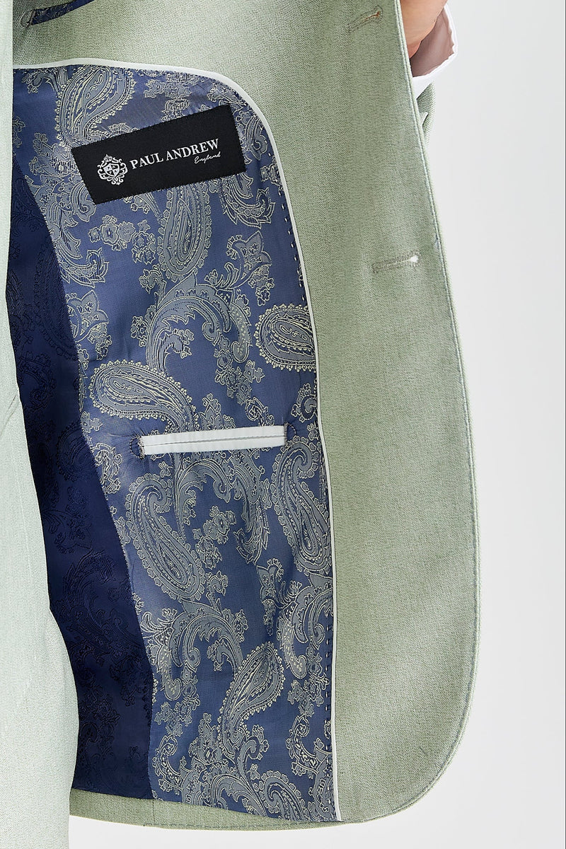 Belmont - Blazer da sposo verde salvia da uomo