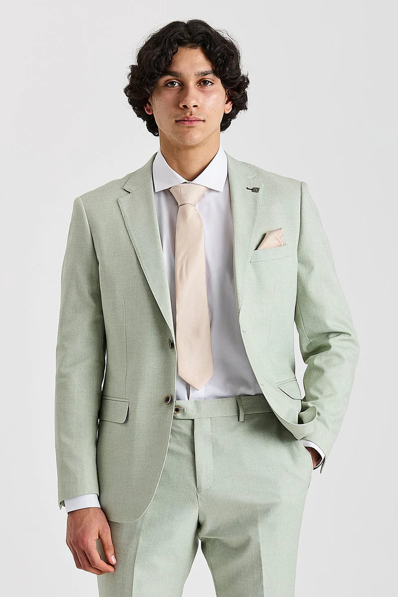 Belmont - Blazer da sposo verde salvia da uomo