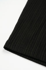 T-shirt classica nera a coste da uomo