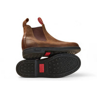 Booma 607 - Stivaletti Chelsea in pelle marrone chiaro