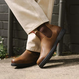 Booma 607 - Stivaletti Chelsea in pelle marrone chiaro