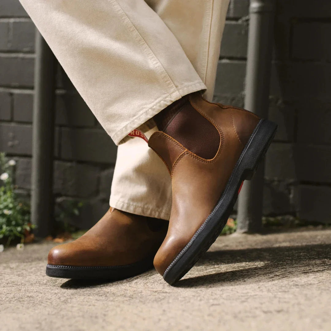 Booma 607 - Stivaletti Chelsea in pelle marrone chiaro