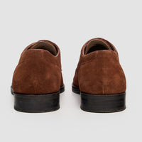 Brera - Scarpe Derby classiche stringate da uomo in camoscio marrone