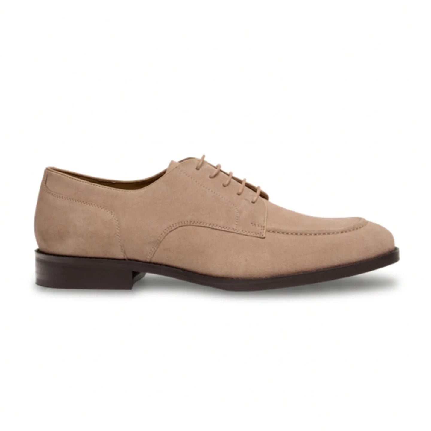 Brera - Scarpe Derby classiche stringate da uomo in camoscio color sabbia