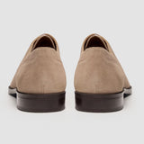 Brera - Scarpe Derby classiche stringate da uomo in camoscio color sabbia