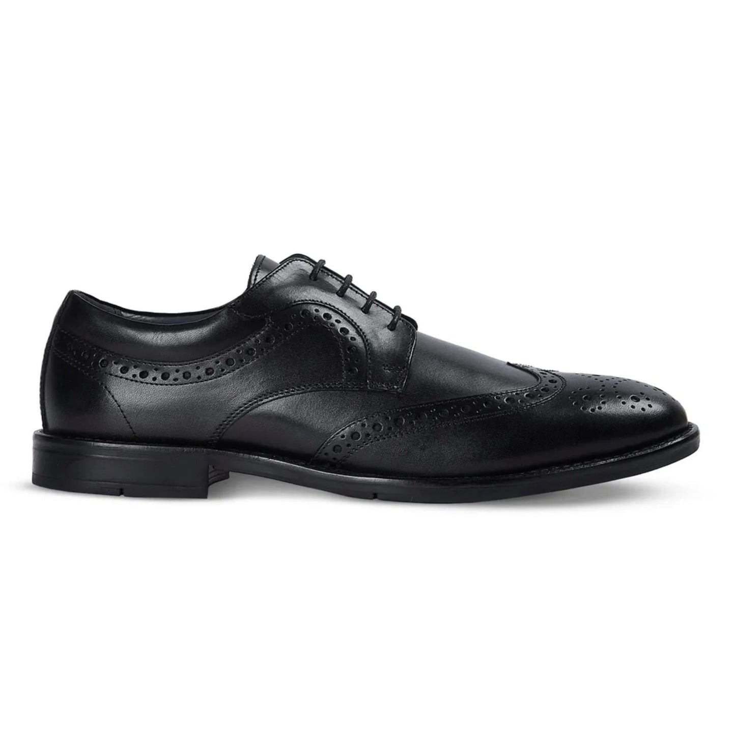 Cambridge - Scarpe Derby da uomo nere con punta a coda di rondine