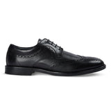 Cambridge - Scarpe Derby da uomo nere con punta a coda di rondine