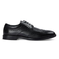 Cambridge - Scarpe Derby da uomo nere con punta a coda di rondine