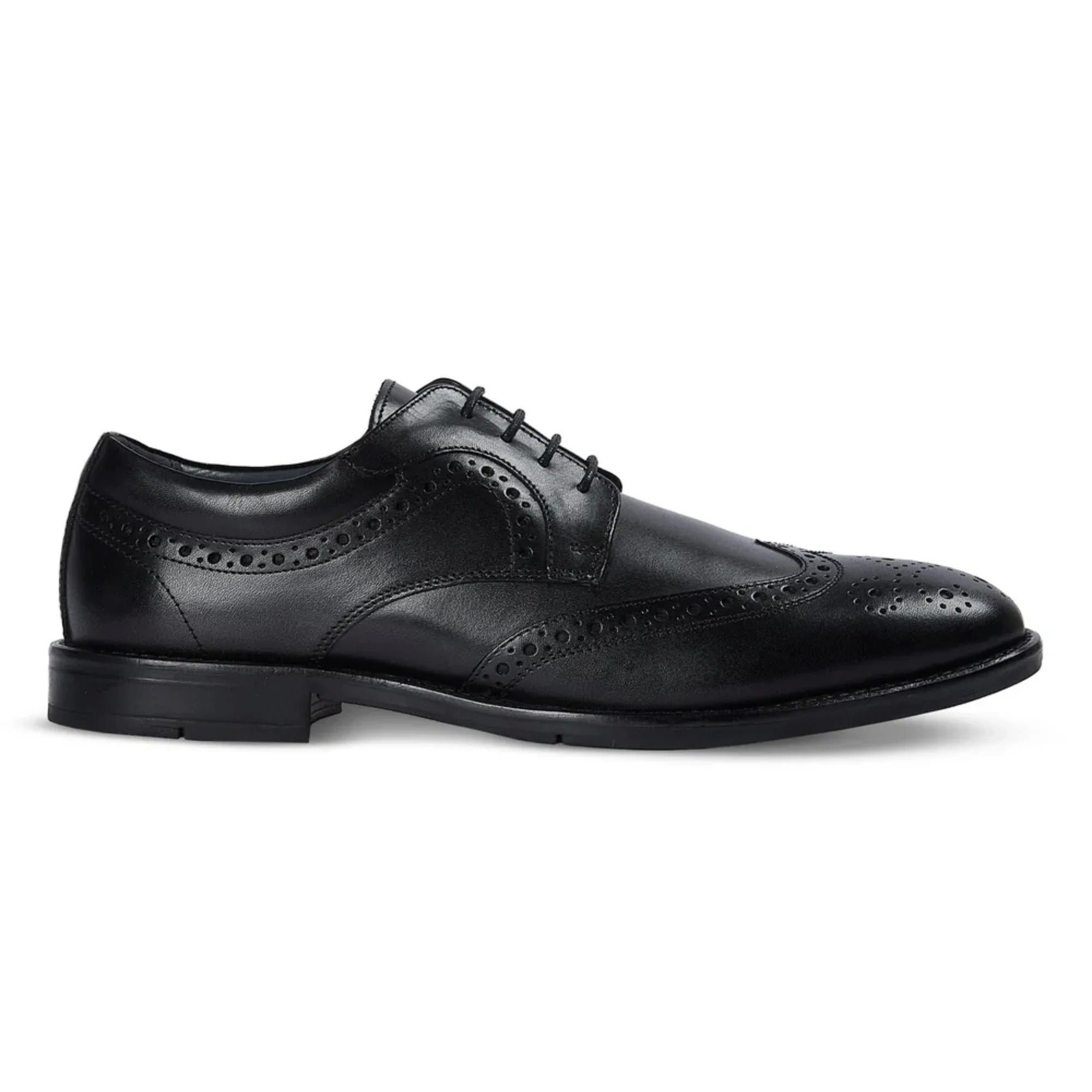Cambridge - Scarpe Derby da uomo nere con punta a coda di rondine