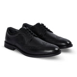 Cambridge - Scarpe Derby da uomo nere con punta a coda di rondine