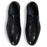 Cambridge - Scarpe Derby da uomo nere con punta a coda di rondine