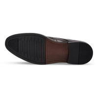 Cambridge - Scarpe Derby brogue da uomo color marrone scuro con punta a coda di rondine