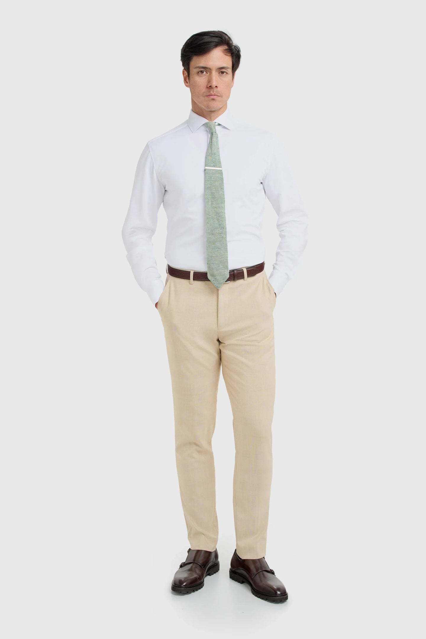 Camden - Pantaloni da uomo a quadri beige