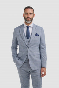 Camden - Blazer da uomo a quadri blu