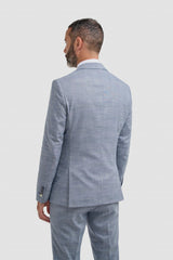 Camden - Blazer da uomo a quadri blu