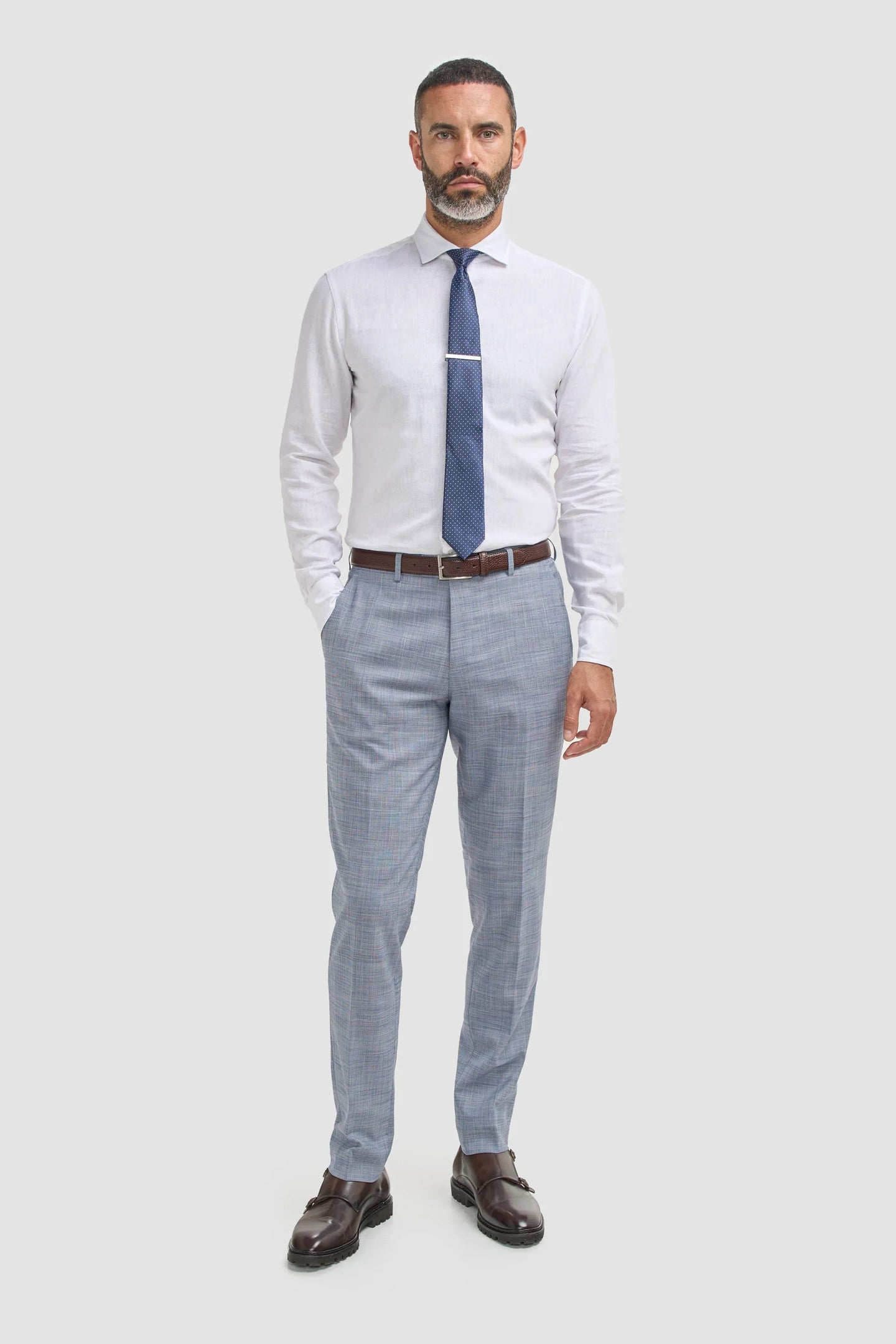 Camden - Pantaloni da uomo a quadri blu