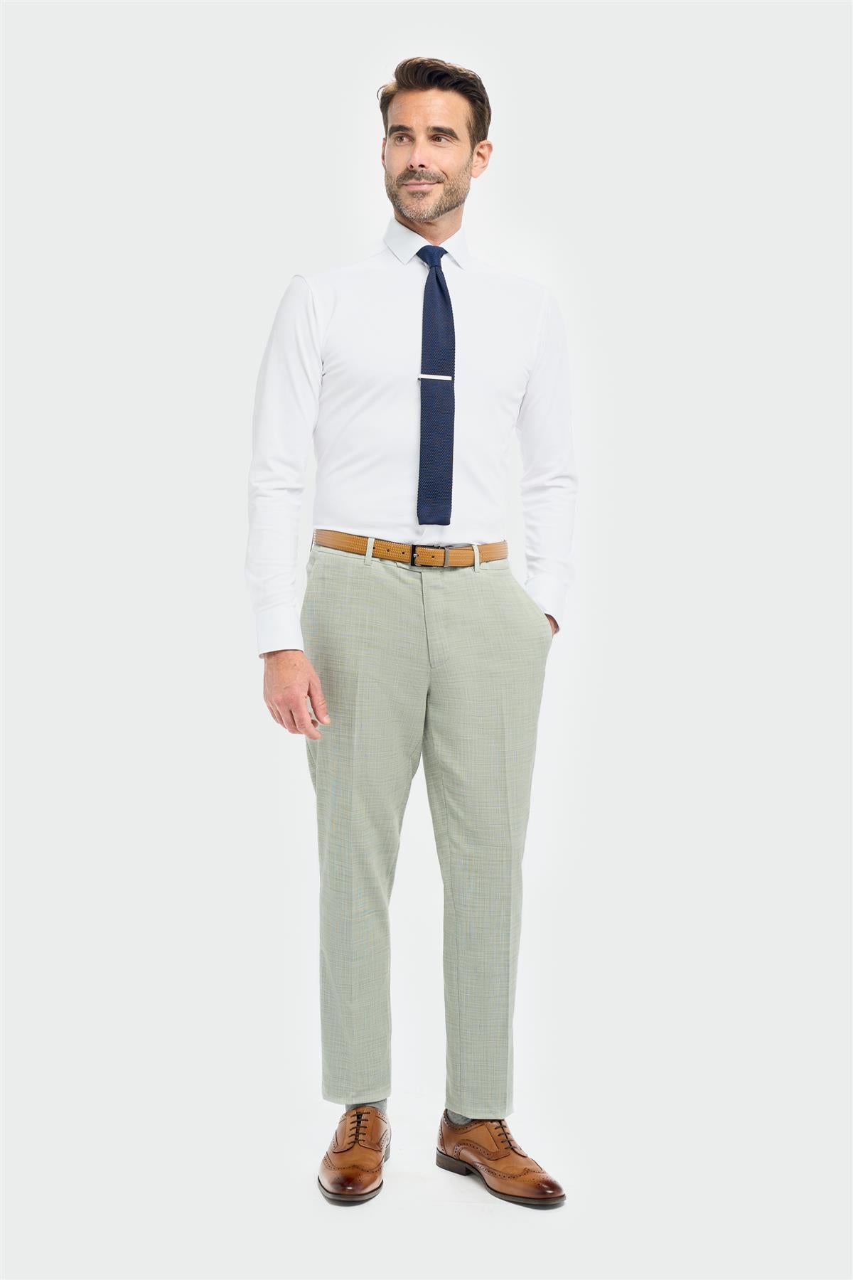 Camden - Pantaloni da uomo verde salvia