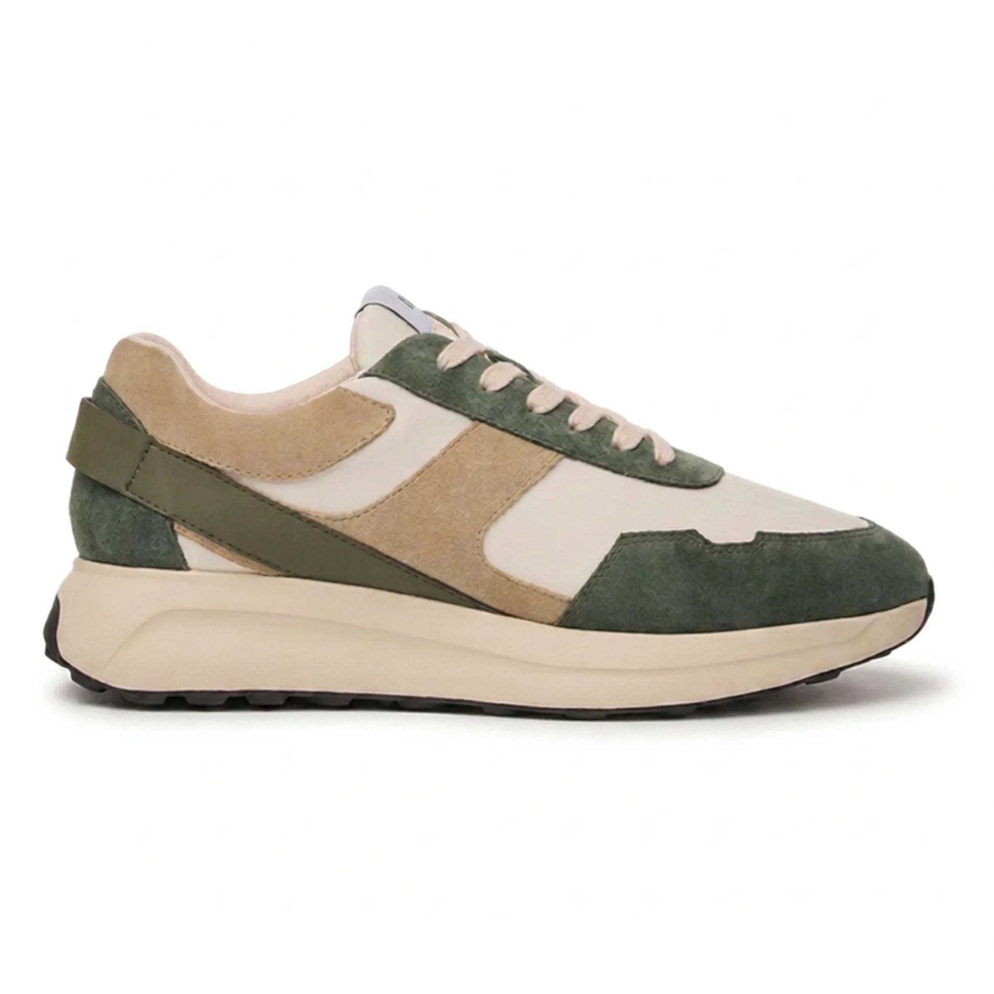 Canbera - Sneakers da uomo in pelle scamosciata leggera color verde salvia