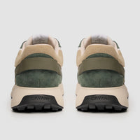 Canbera - Sneakers da uomo in pelle scamosciata leggera color verde salvia