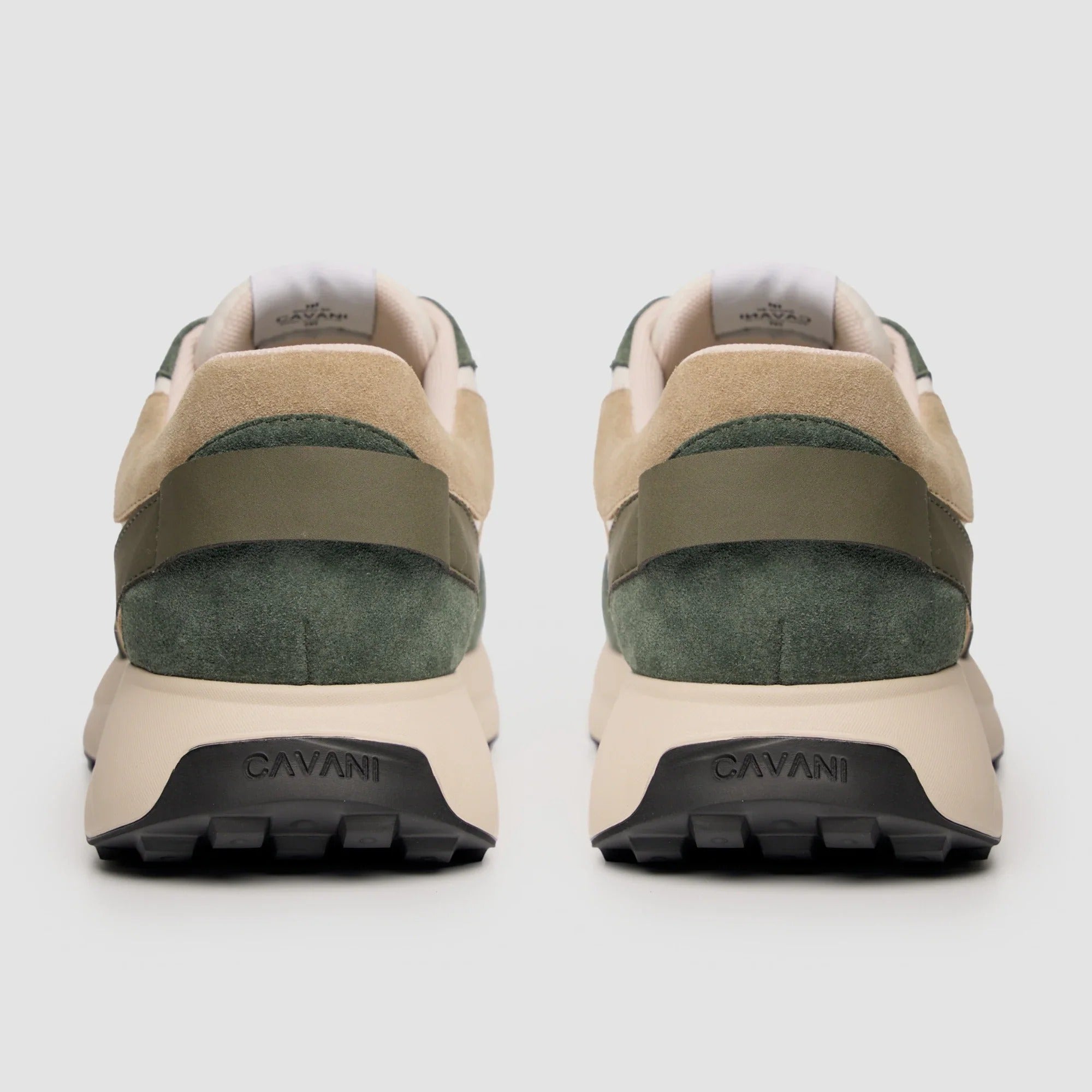 Canbera - Sneakers da uomo in pelle scamosciata leggera color verde salvia