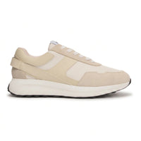 Canbera - Sneakers da uomo in pelle scamosciata bianca e leggera