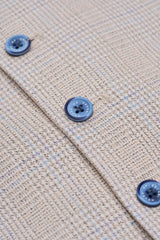 Caridi - Gilet da uomo in tweed beige da sposa