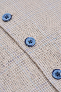 Caridi - Gilet da uomo in tweed beige da sposa
